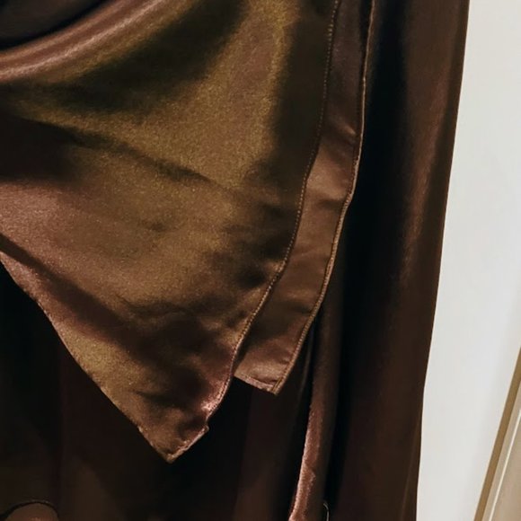 Patti Labelle  Blouse Brown - Beads - Embellished - Butterfly Sleeves size 16 - Picture 4 of 5